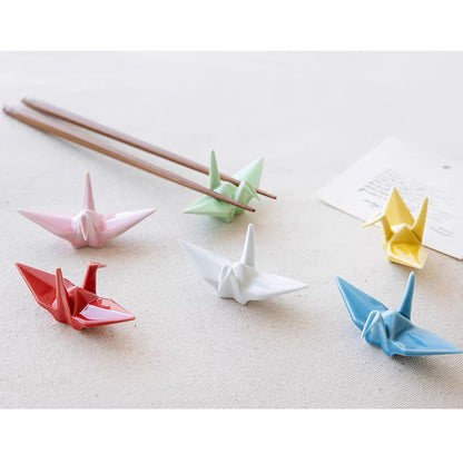 Repose-baguettes grue origami Arita six couleurs
