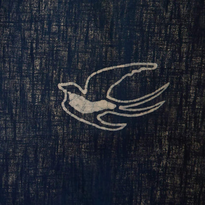 Rideau japonais en lin et coton avec teinture artisanale indigo