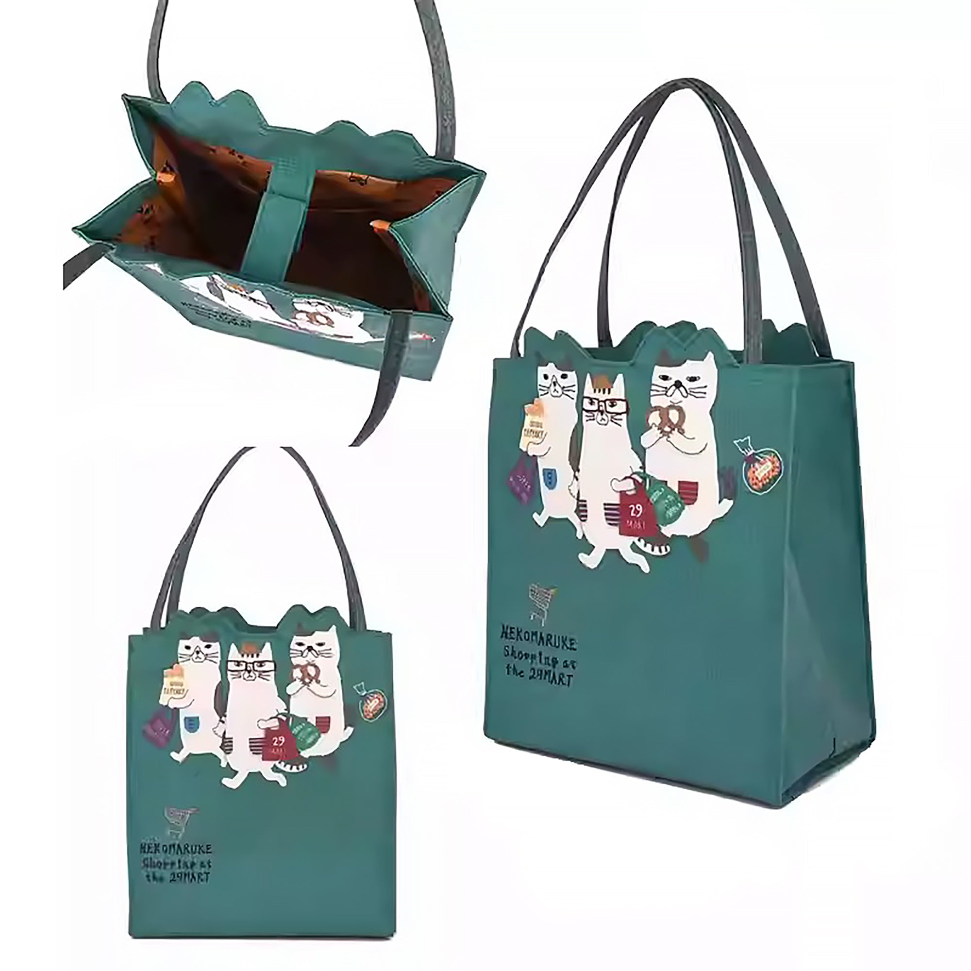 Sac cabas Kusuguru avec chat brodé 