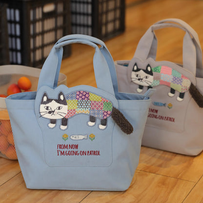 Sac à main chat Kusuguru avec poches intérieures