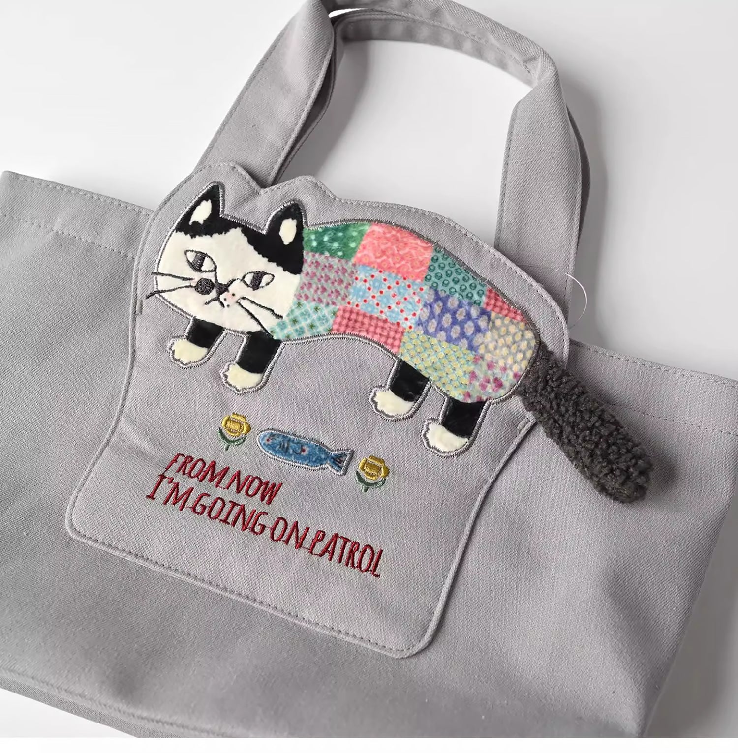 Sac à main chat Kusuguru avec poches intérieures