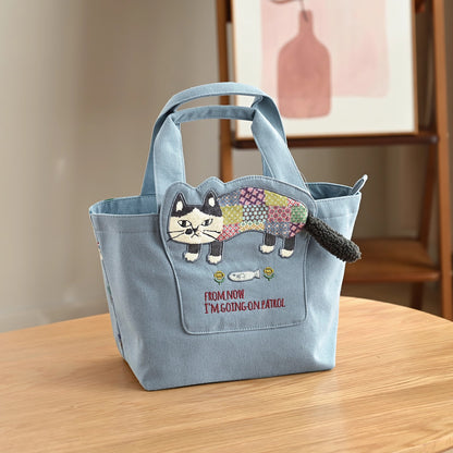 Sac à main chat Kusuguru avec poches intérieures