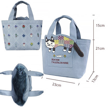 Sac à main chat Kusuguru avec poches intérieures