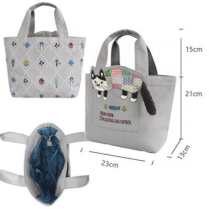 Sac à main chat Kusuguru avec poches intérieures