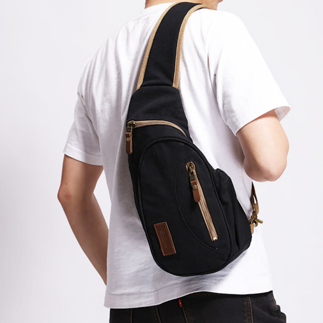 SAC BANANE en CANVAS avec poche GOURDE