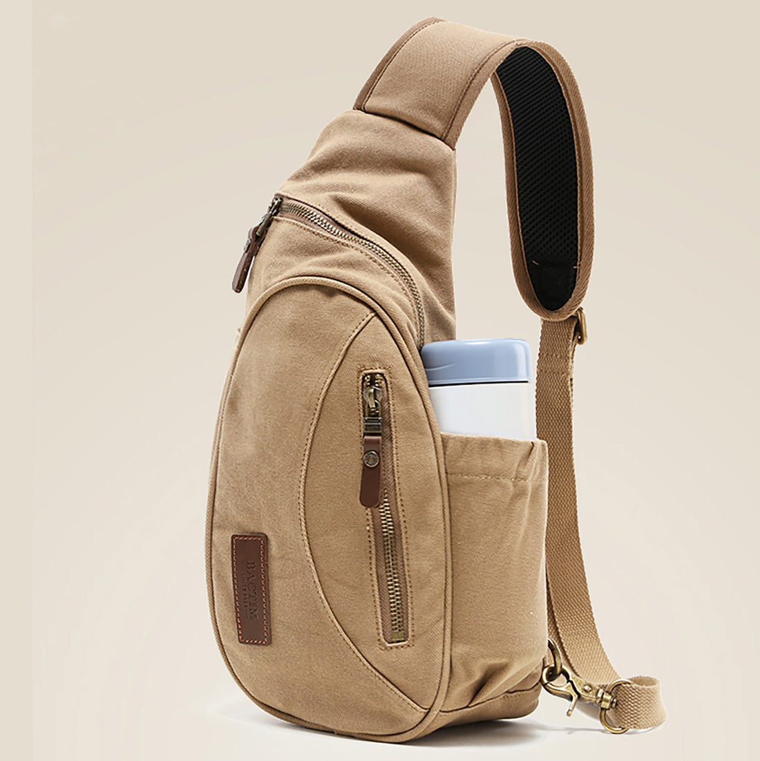 SAC BANANE en CANVAS avec poche GOURDE