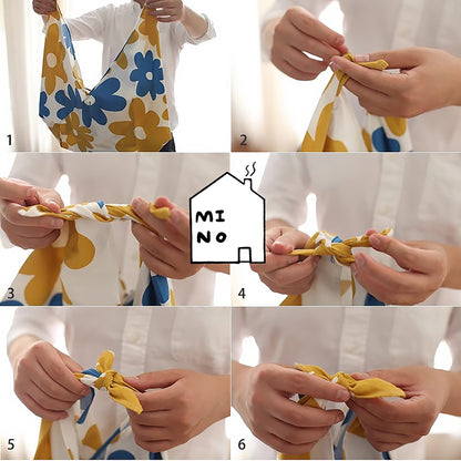 Sac à bento style furoshiki japonais en coton