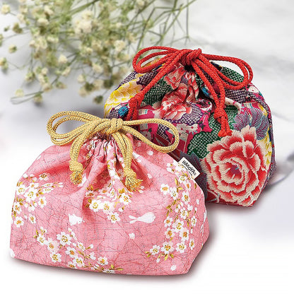 Sac de bento en coton à motif floral par Hakoya