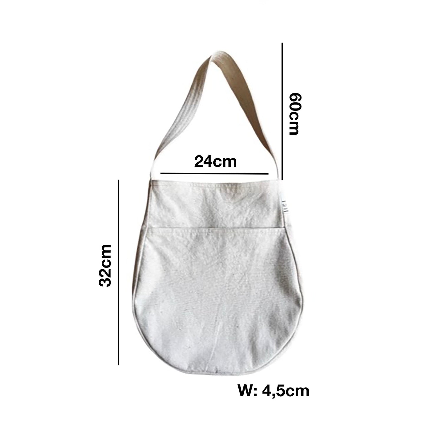 SAC BLANC forme demi cercle style minimaliste