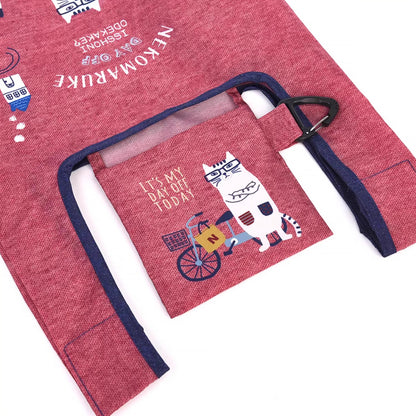 Sac de courses pliable Kusuguru avec motif chat japonais