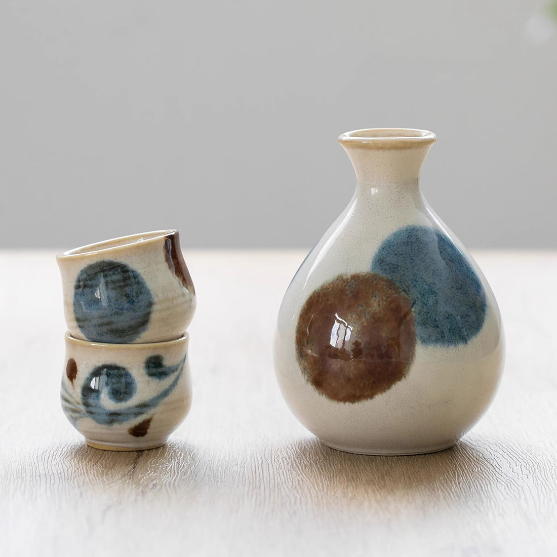 Mino-yaki ceramic sake set