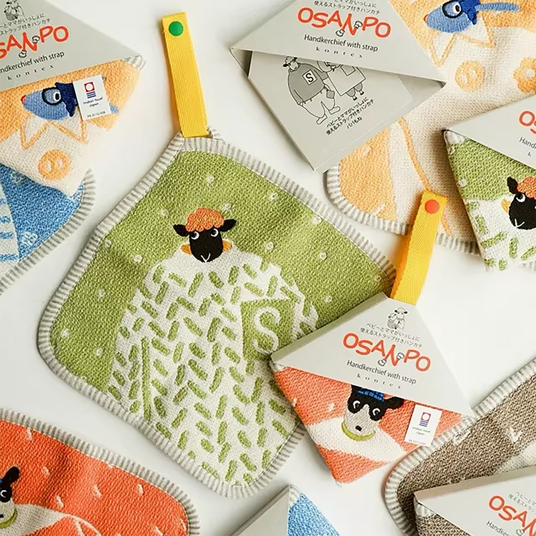Serviette enfant OSANPO en coton Imabari avec attache