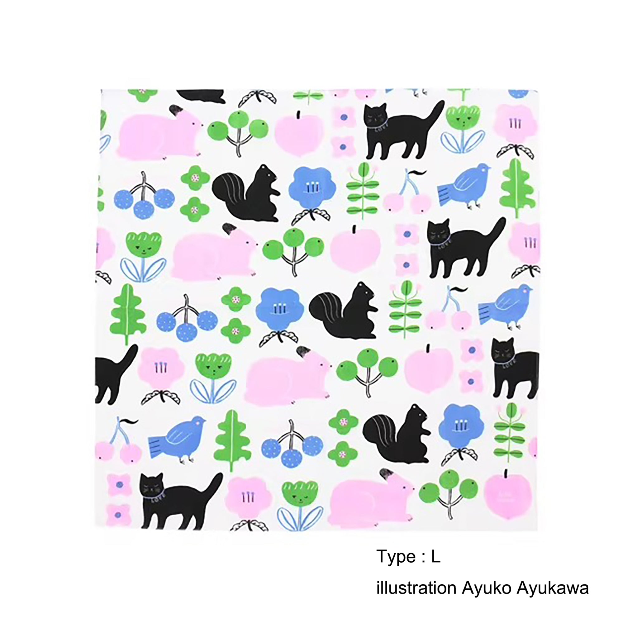 Furoshiki artistique japonais illustré multifonction