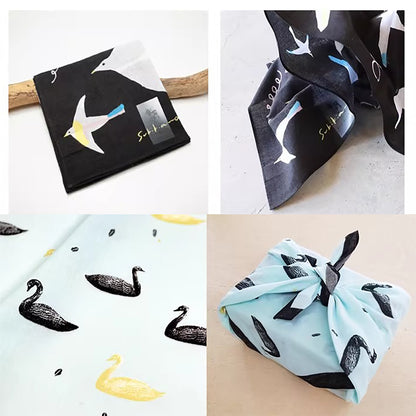 Furoshiki artistique japonais illustré multifonction
