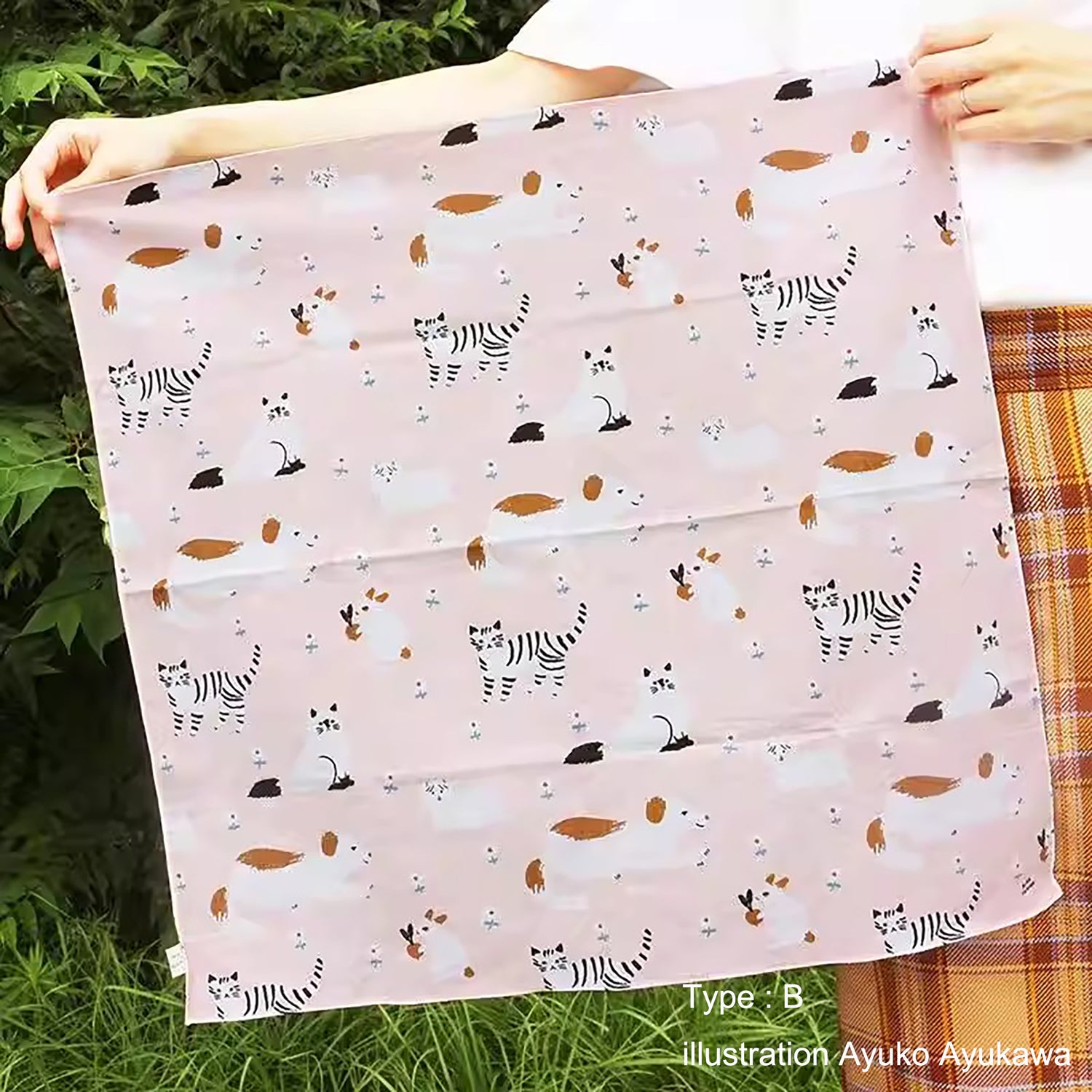 Furoshiki artistique japonais illustré multifonction