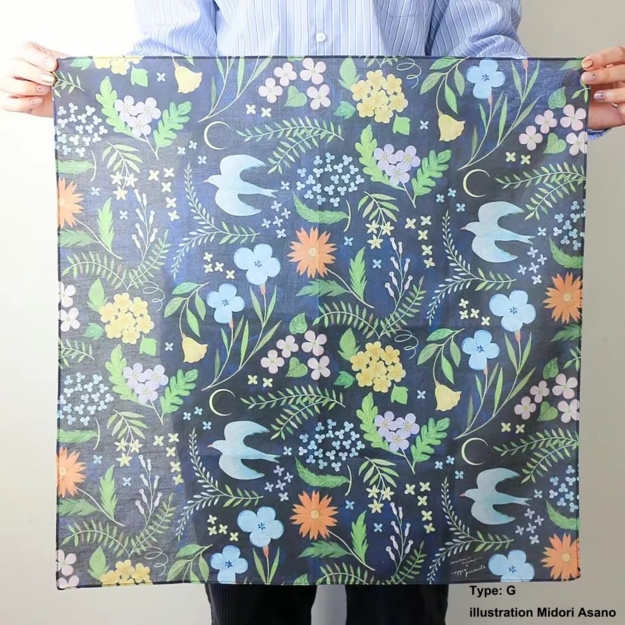Furoshiki artistique japonais illustré multifonction
