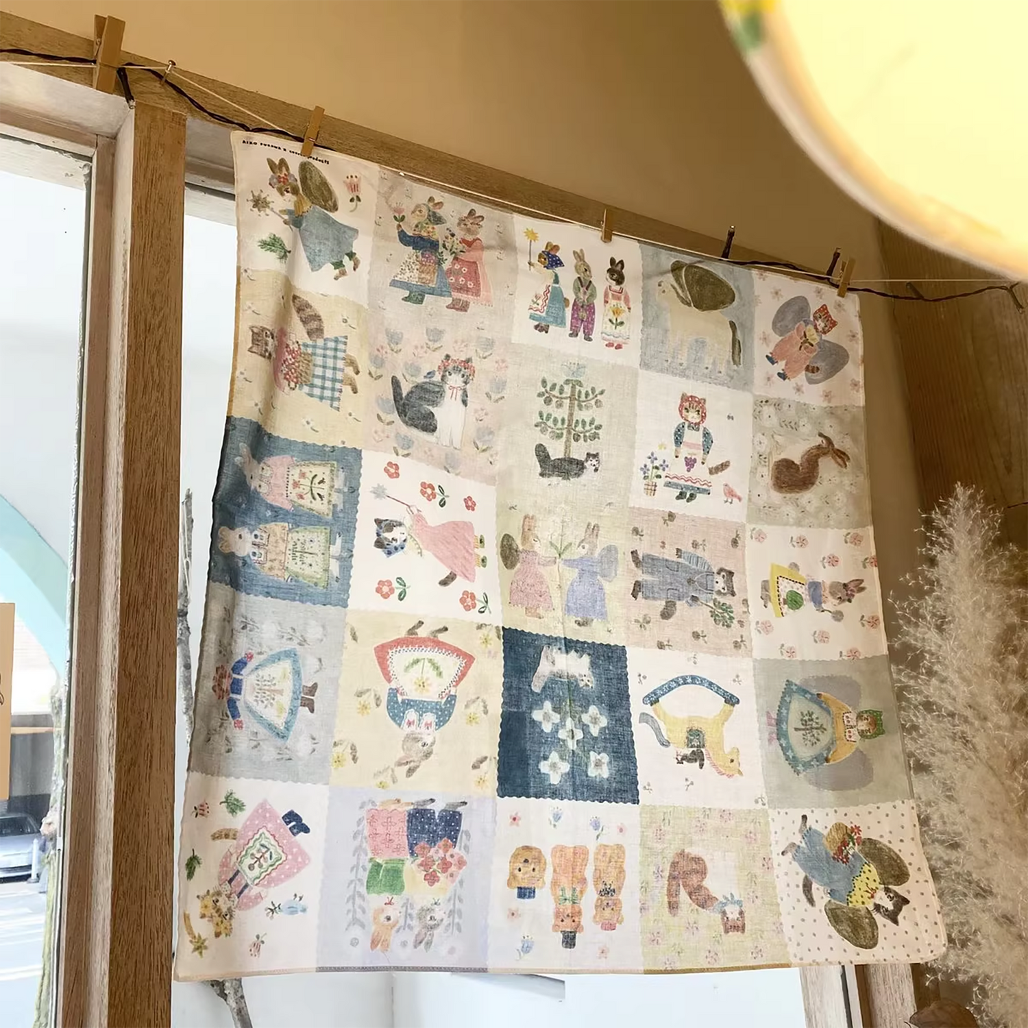 Furoshiki artistique japonais illustré multifonction