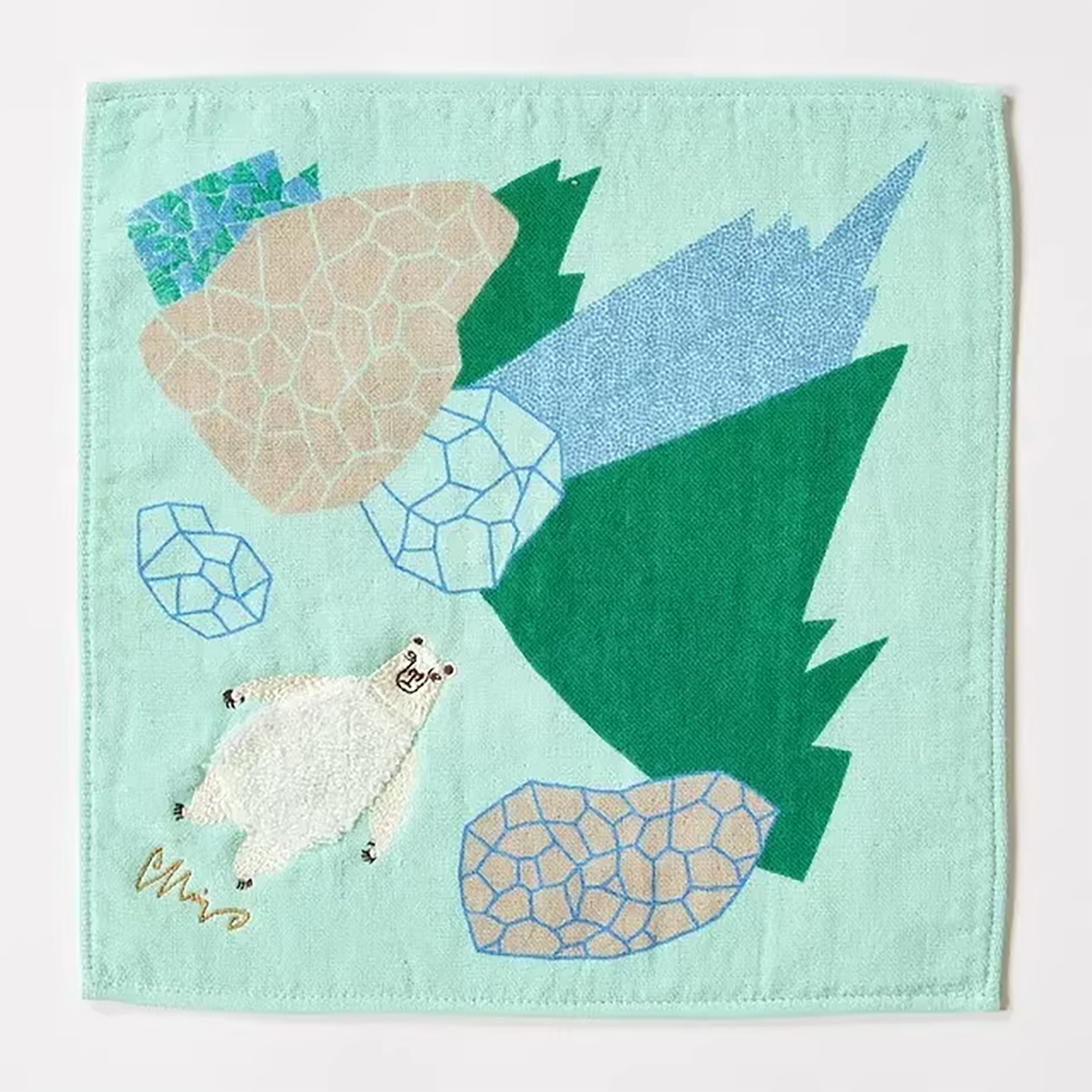 Serviette Morita MiW en coton avec broderie artistique

