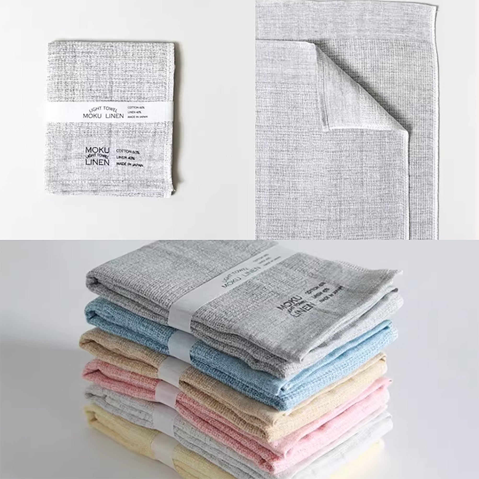 Serviette MOKU LINEN coton-lin séchage rapide légère et absorbante