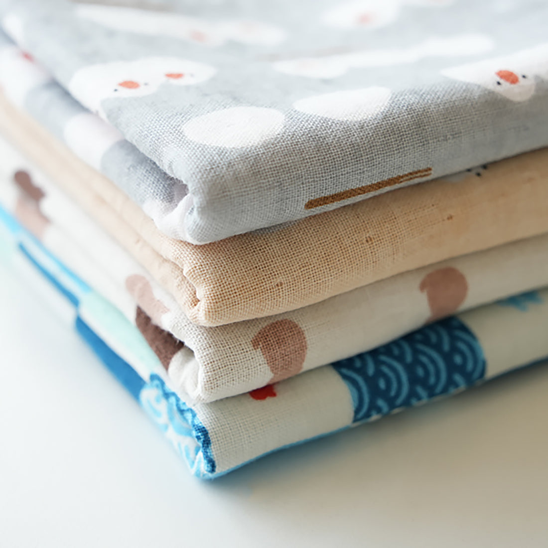 Petite serviette en gaze de coton double face de Hamamonyo
