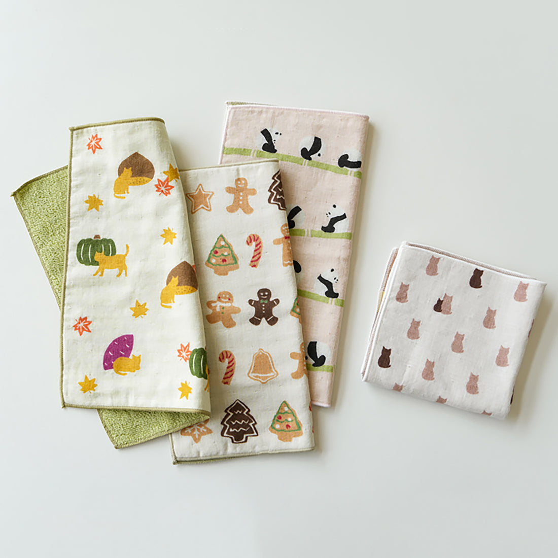 Petite serviette en gaze de coton double face de Hamamonyo