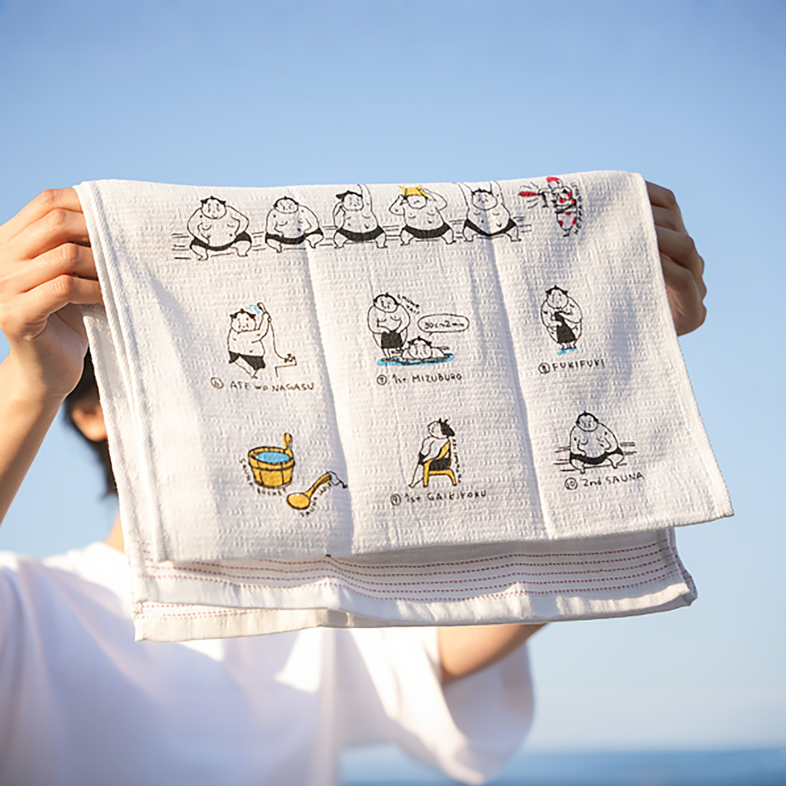 Serviette japonaise longue en coton Kontex série Sumo