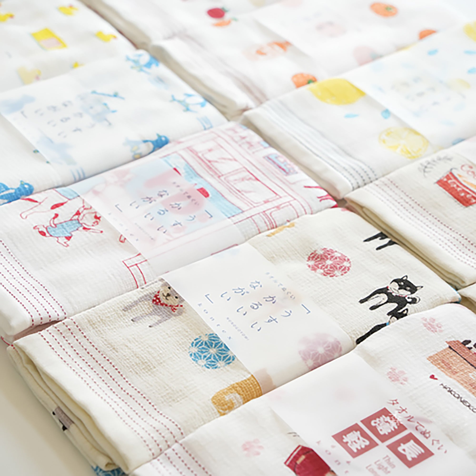 Serviette japonaise longue en coton Kontex série nature