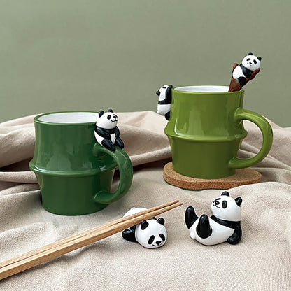 Mug en céramique en forme bambou