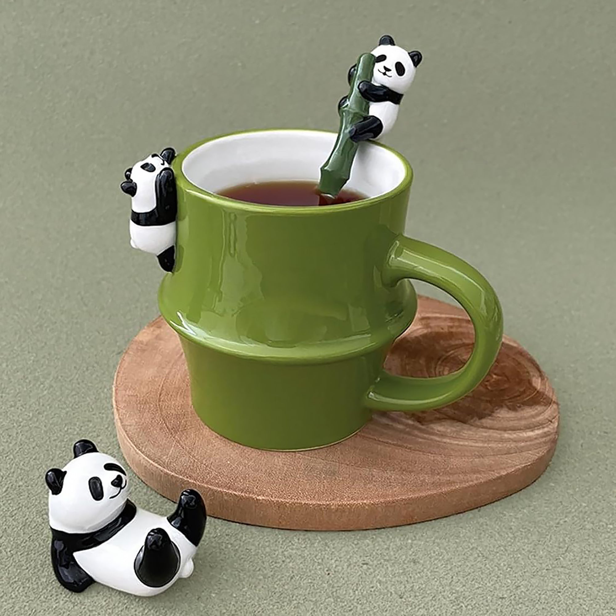 Mug en céramique en forme bambou