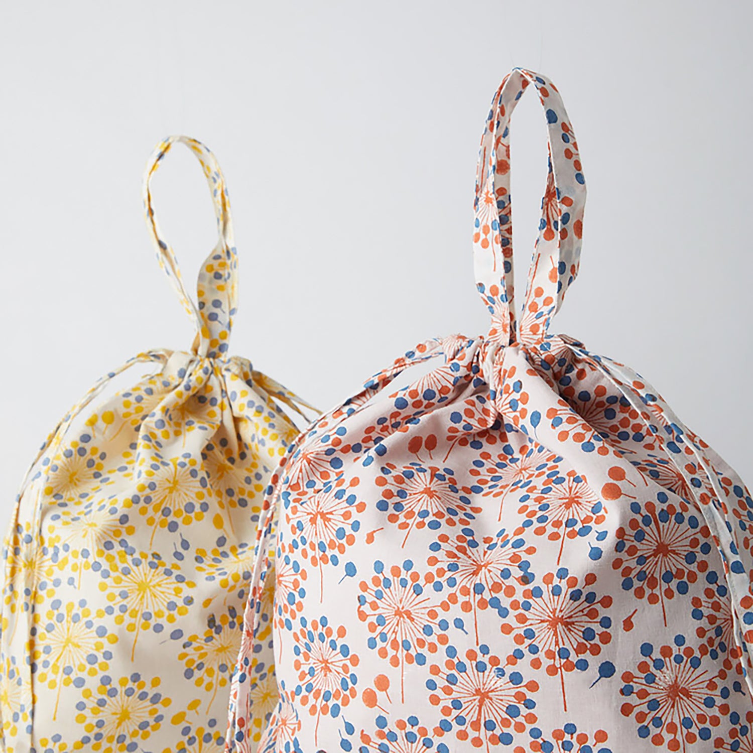 Sac en coton fleuri imprimé à la main en Série japonaise Horn