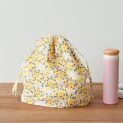Sac en coton fleuri imprimé à la main en Série japonaise Horn