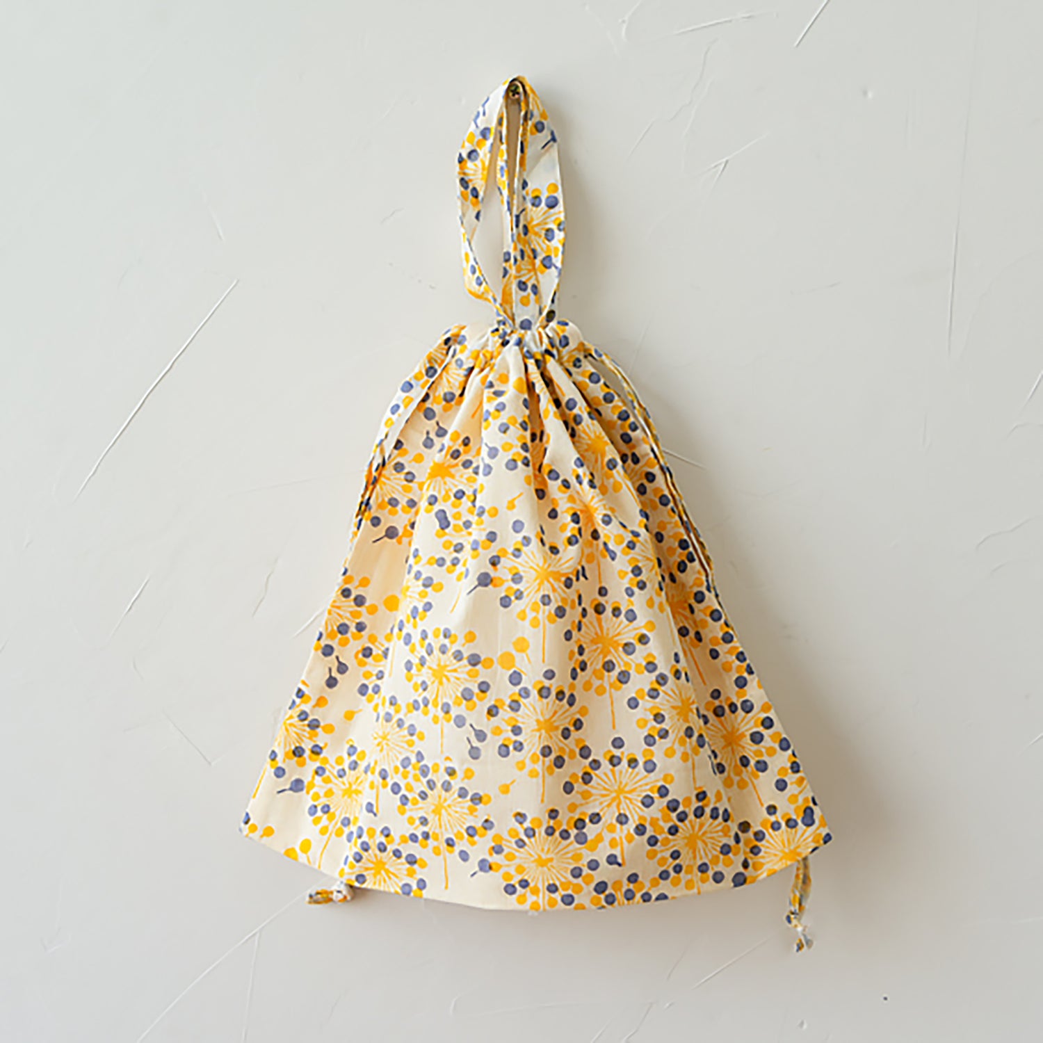 Sac en coton fleuri imprimé à la main en Série japonaise Horn