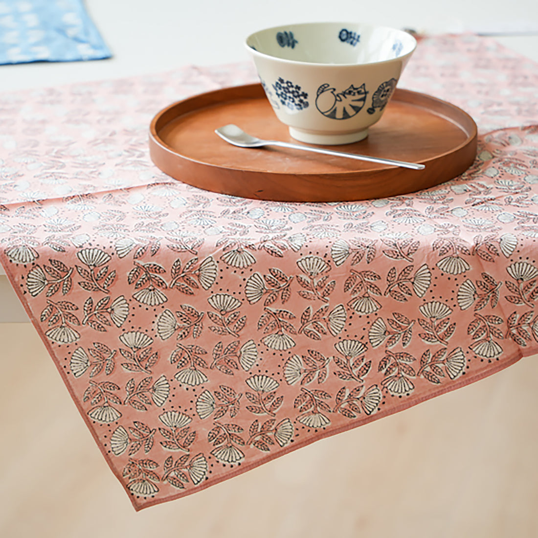 Serviette japonaise en coton imprimé à la main 