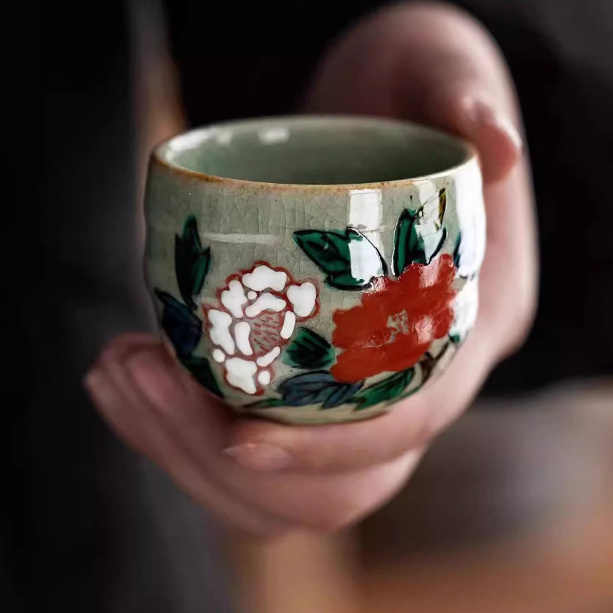 Ensemble de tasses à thé en céramique japonaise Kutani