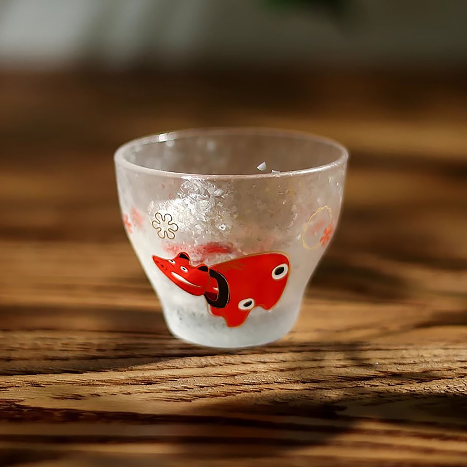 Verre à saké japonais en verre givré Aderia