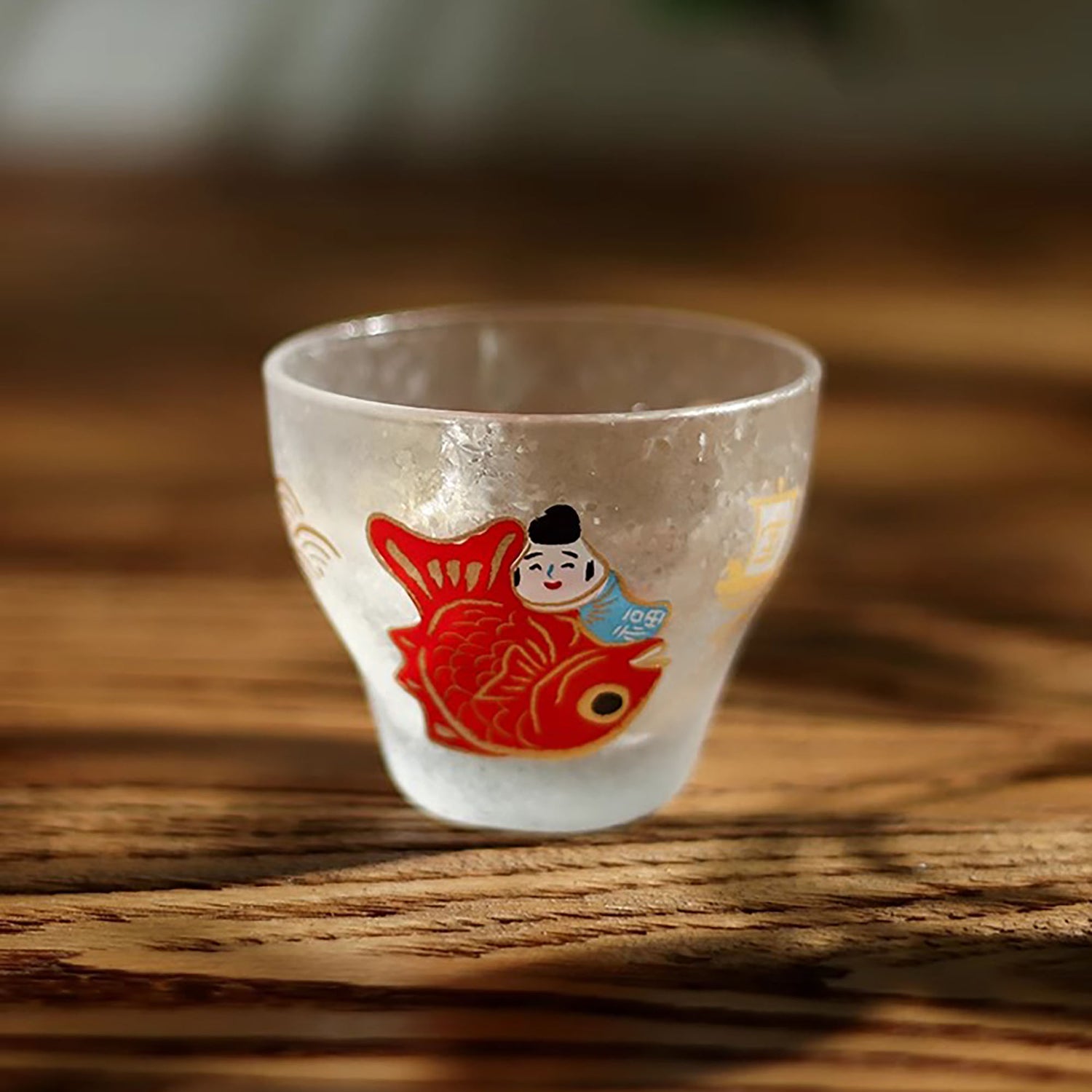 Verre à saké japonais en verre givré Aderia