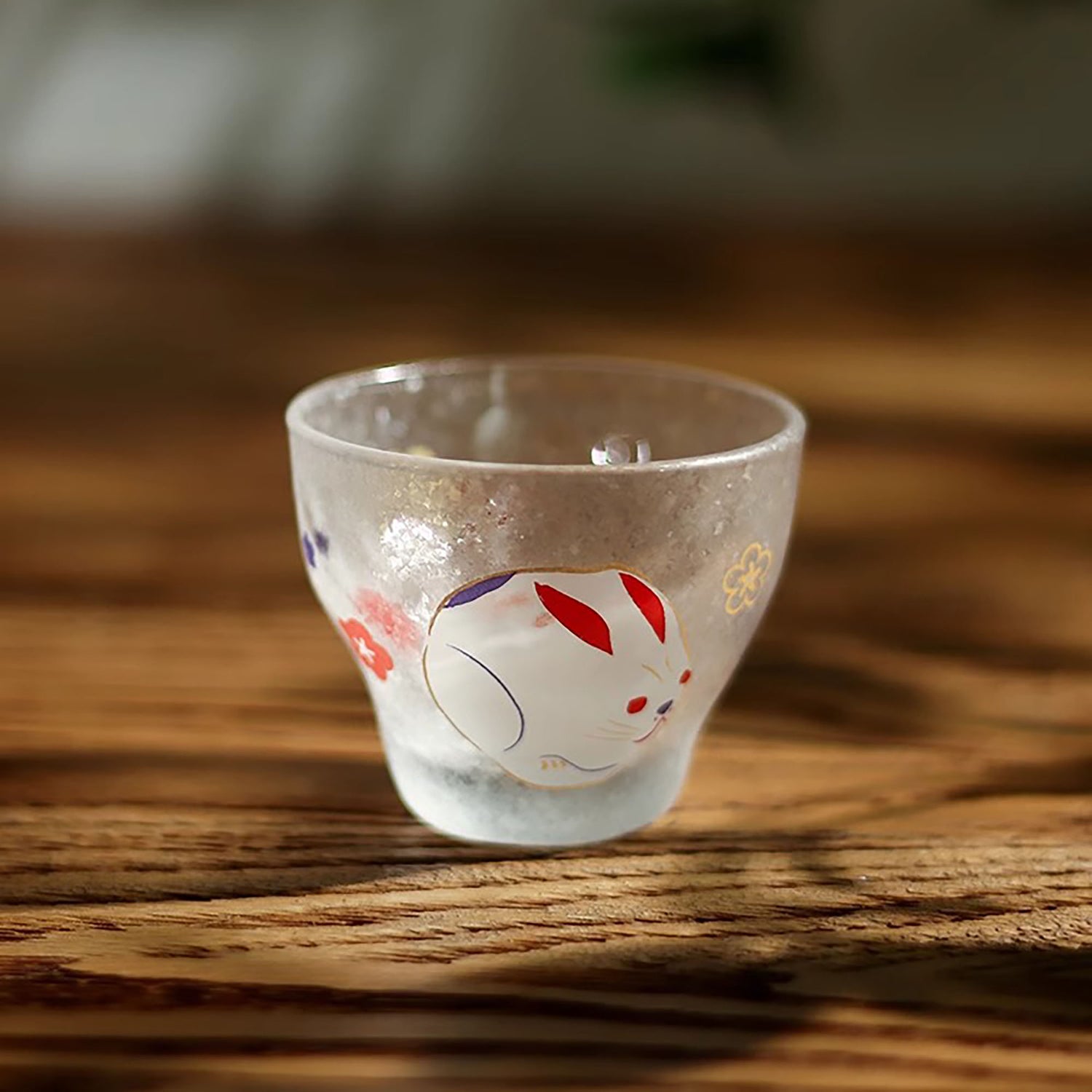 Verre à saké japonais en verre givré Aderia