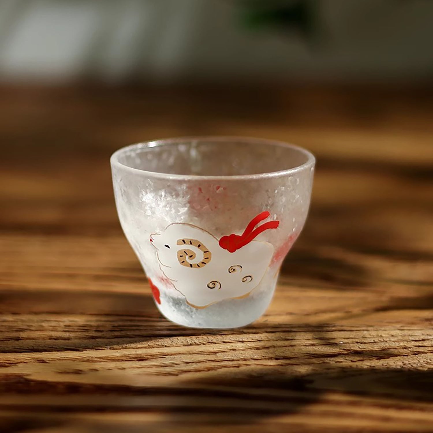 Verre à saké japonais en verre givré Aderia