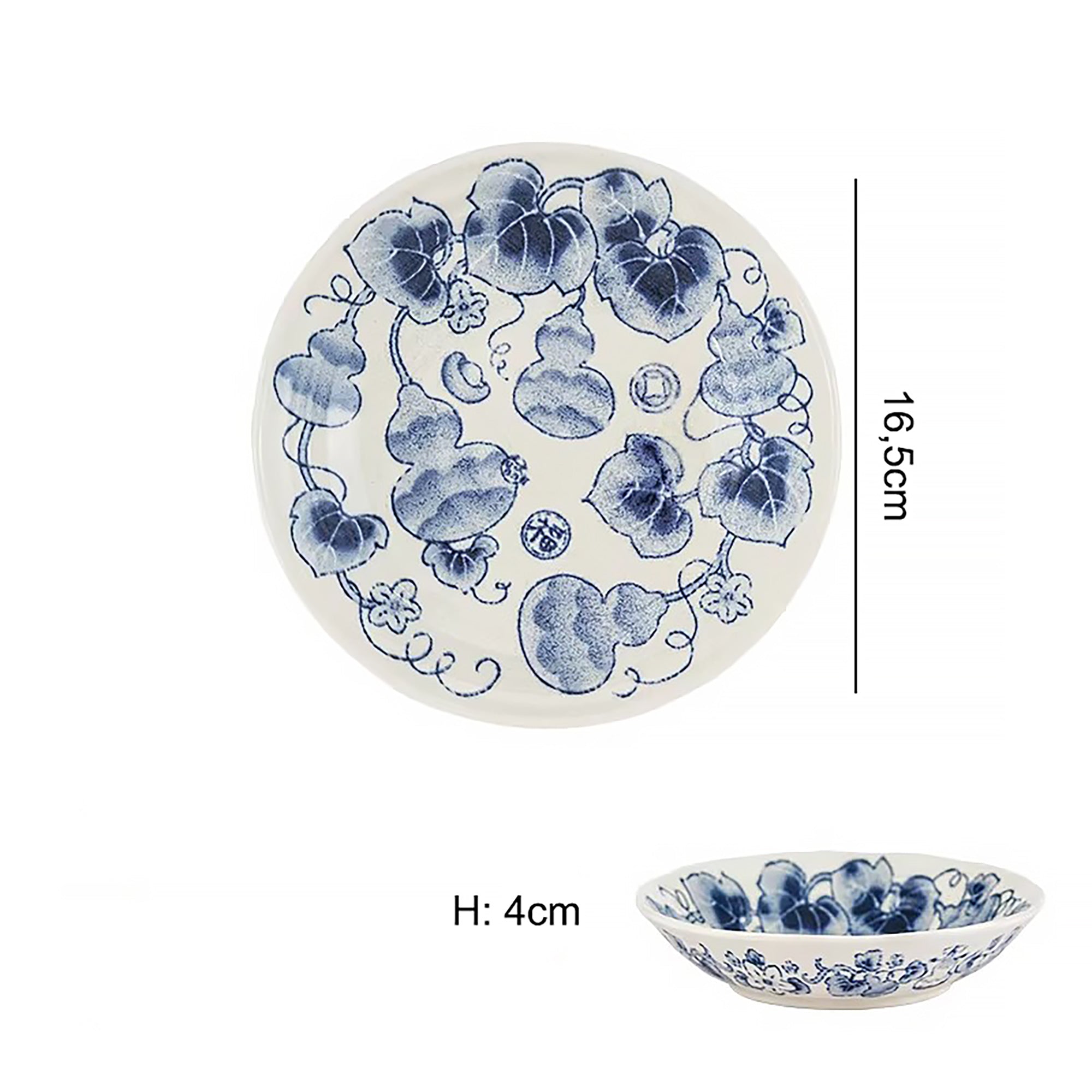 Vaisselle Minoyaki motif calebasse porte-bonheur