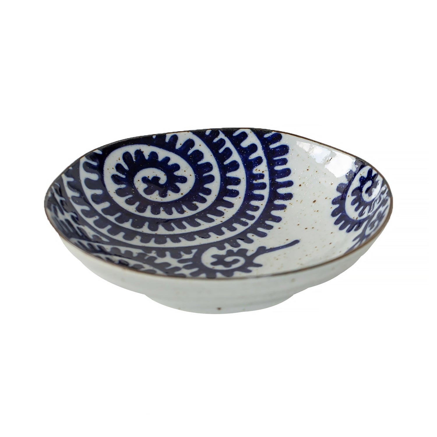 Assiette Minoyaki avec motif tako-karakusa