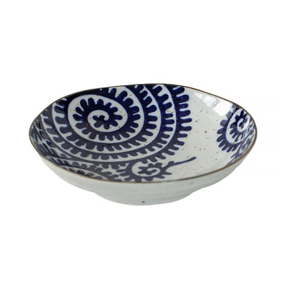 Assiette Minoyaki avec motif tako-karakusa