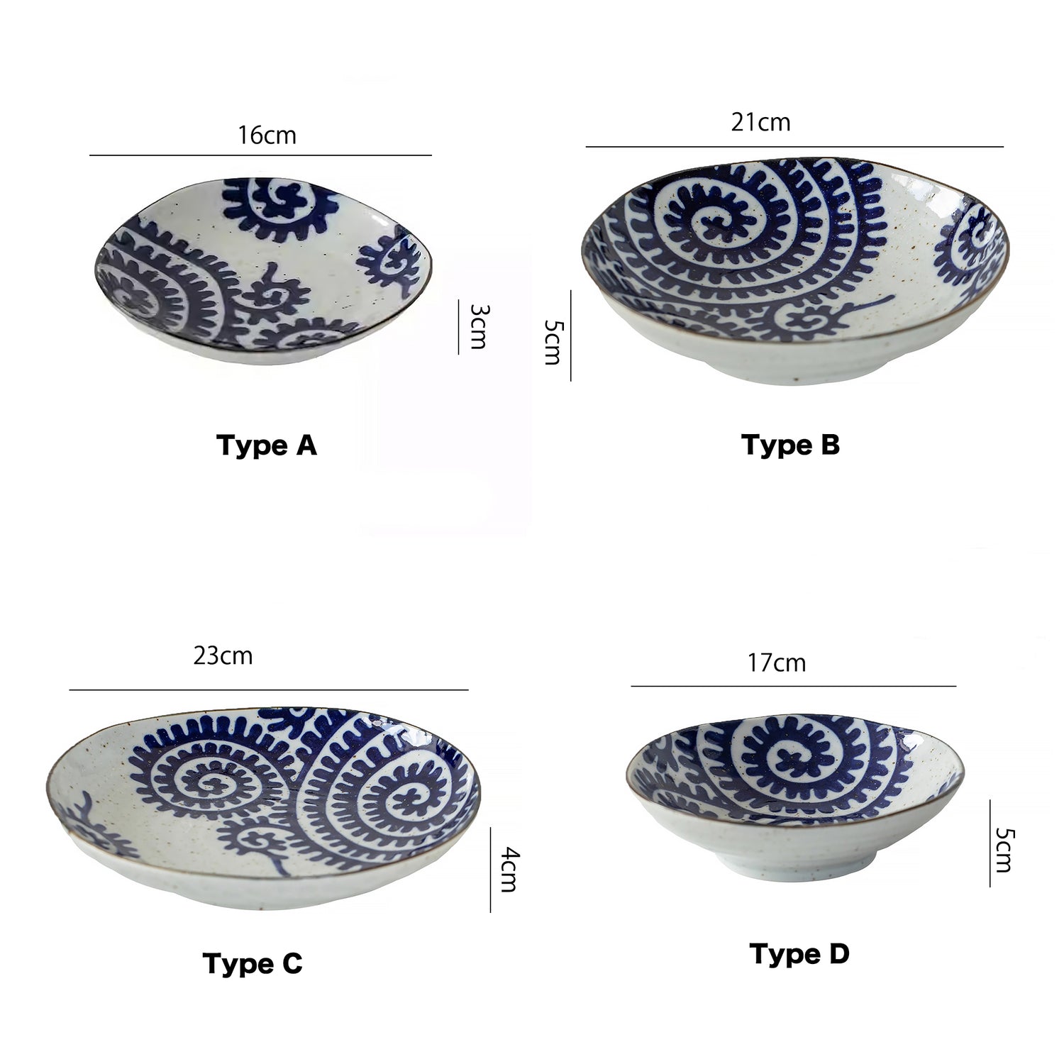 Assiette Minoyaki avec motif tako-karakusa