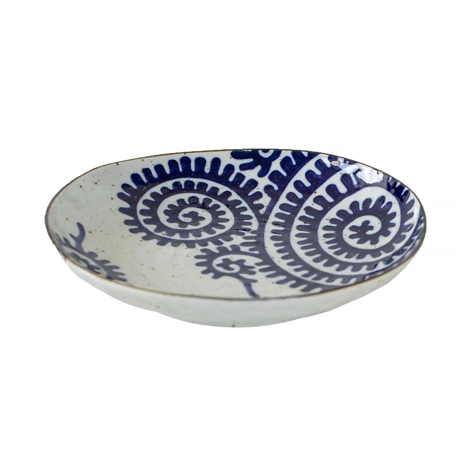 Assiette Minoyaki avec motif tako-karakusa