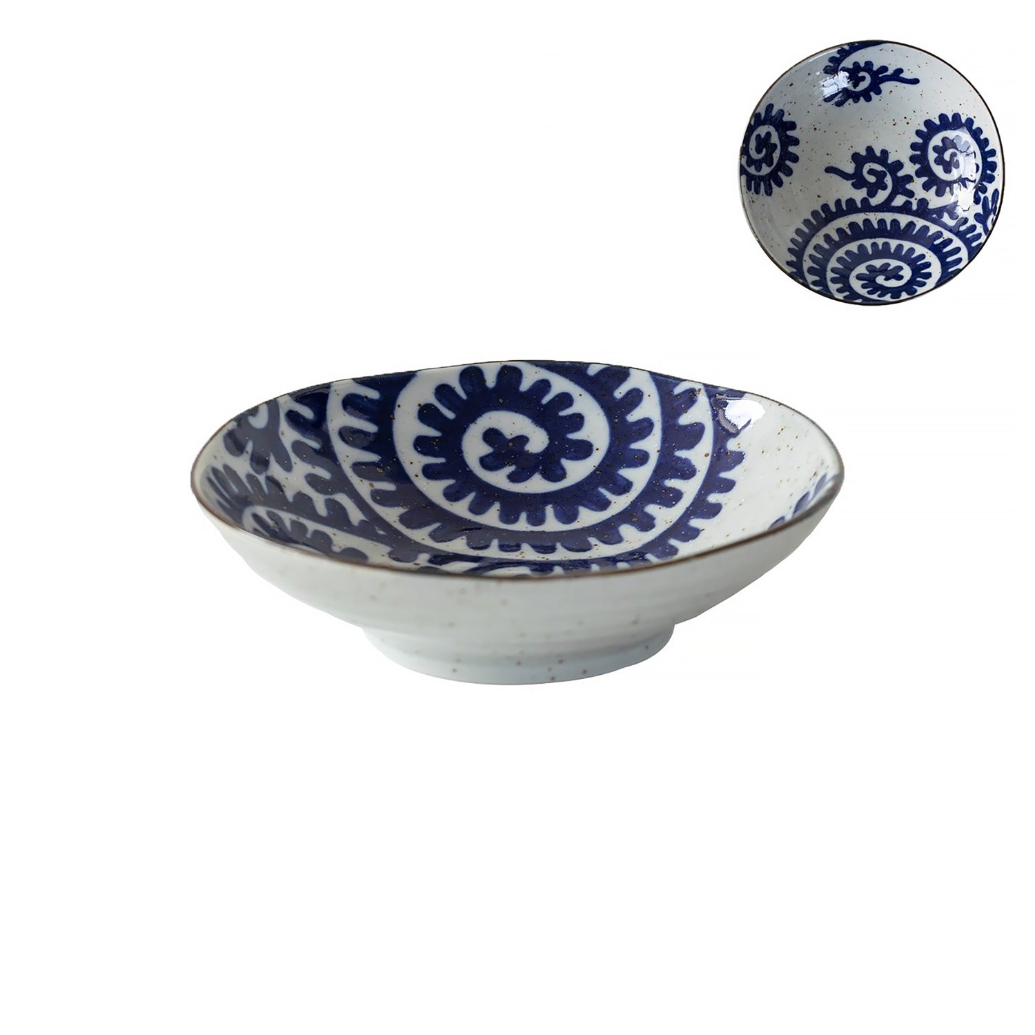 Assiette Minoyaki avec motif tako-karakusa