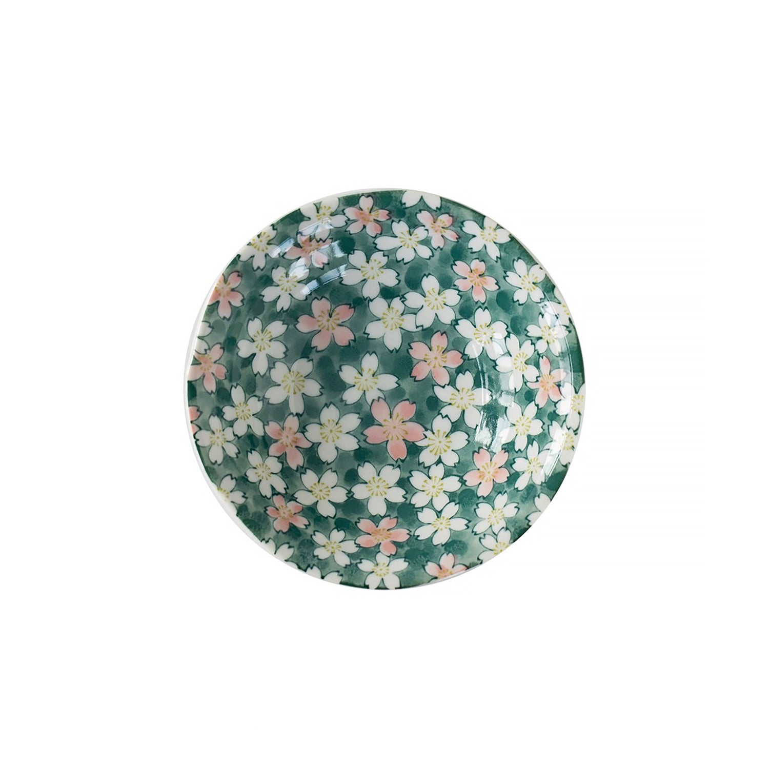 Assiette Minoyaki à motif de fleurs de cerisier