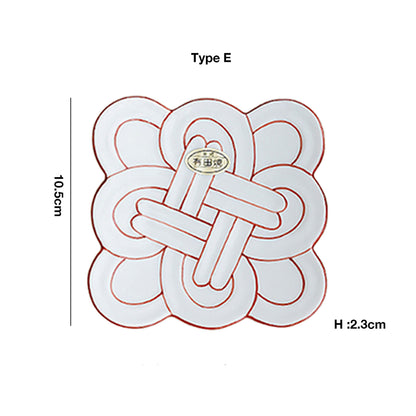 ASSIETTE avec motif NOEUD bonheur