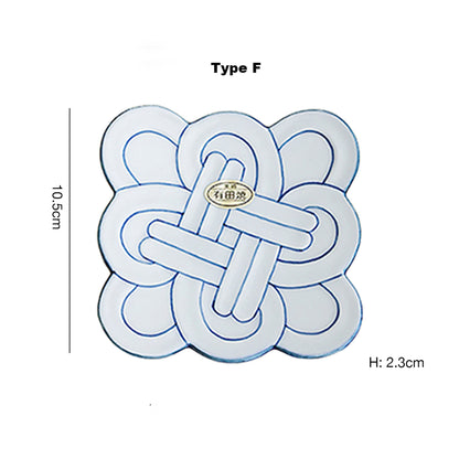 ASSIETTE avec motif NOEUD bonheur