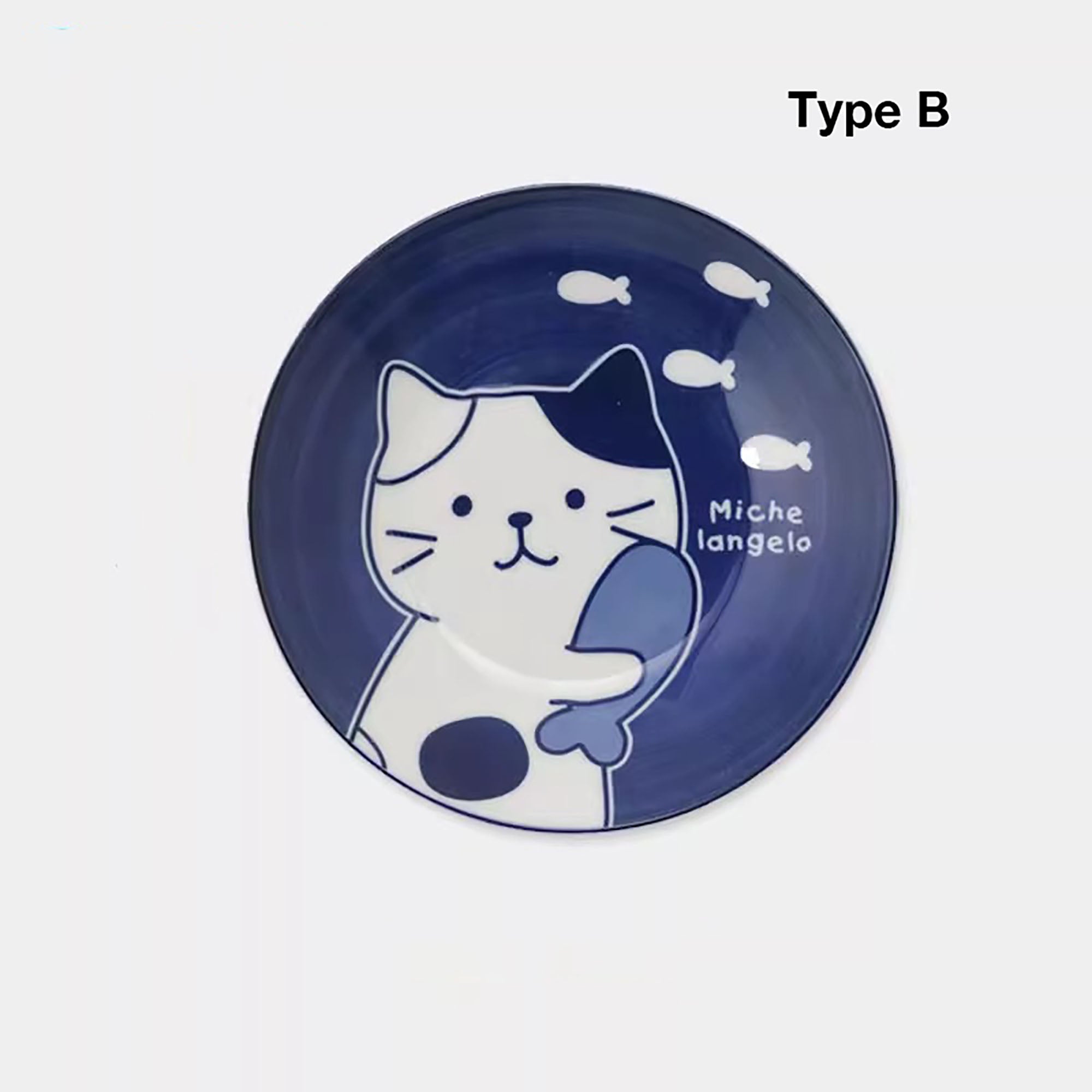 Japanese Style Adorable Kittens Deep Plates
