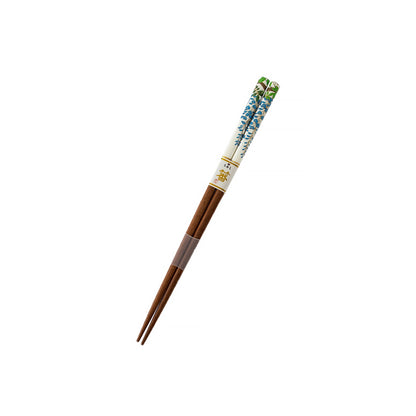 Baguettes Tanaka en bois naturel avec décor floral