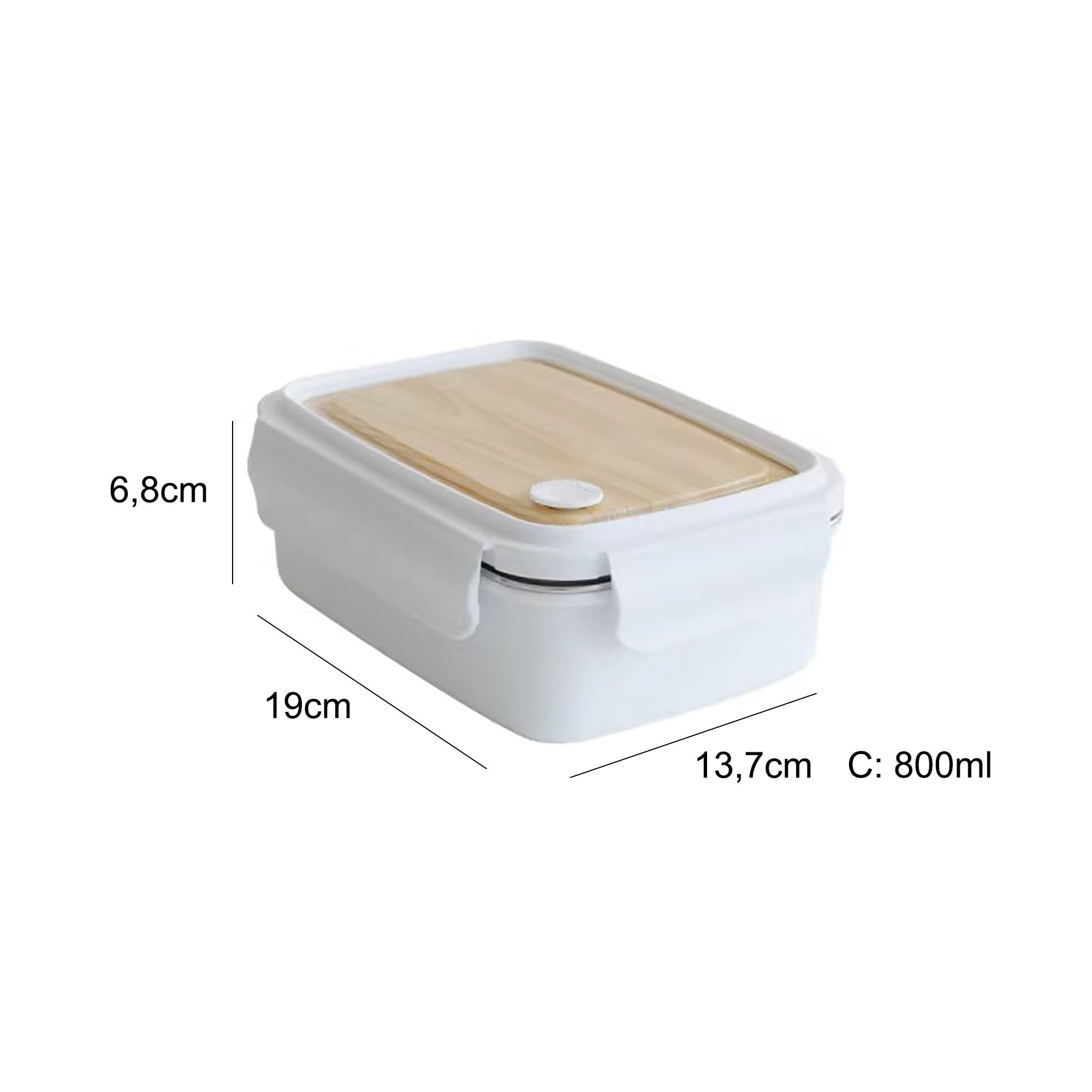 Boîte à bento minimaliste avec intérieur en acier inoxydable